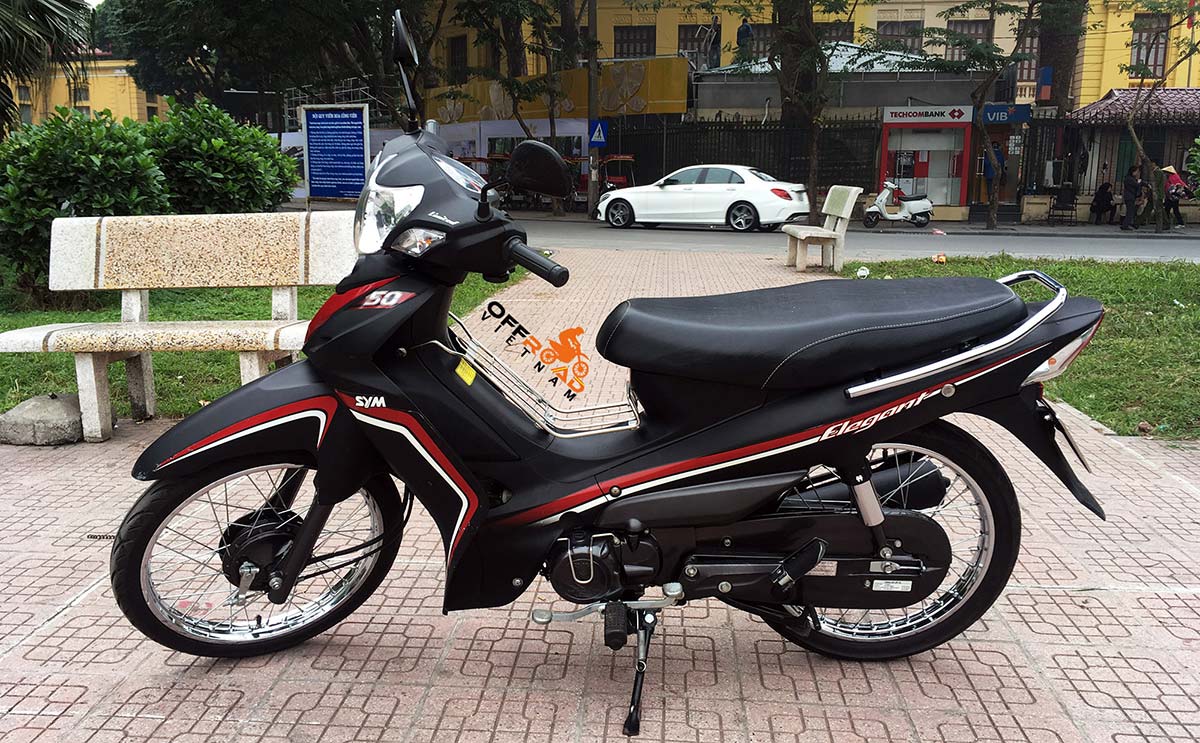 Vietnam Motorbike Motorcycle Tours - Motorbike Rental. SYM Elegant 50cc semi-automatic scooter.